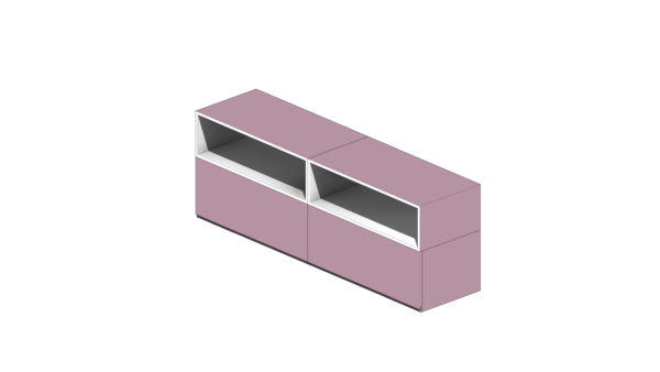 Armário de Estudo Embutido Rosa - Image 3