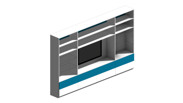 Armário de TV com Gaveta Azul - Image 2