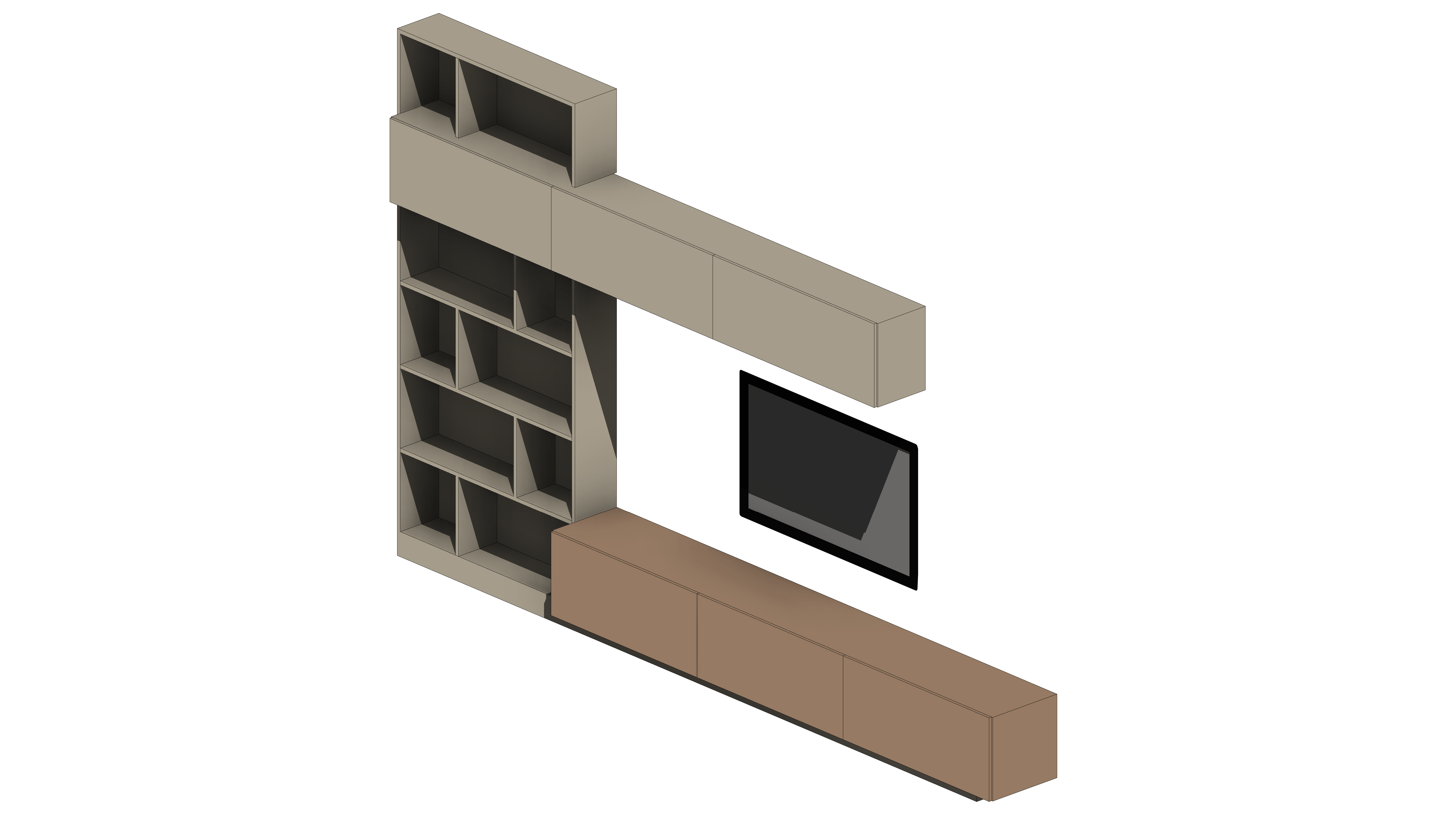 Armário de TV com Nichos Vazados Aleatórios - Image 3