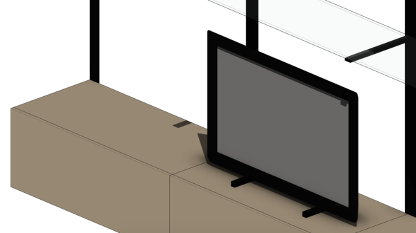 Armário de TV com Prateleiras de Vidro e Madeira - Image 6