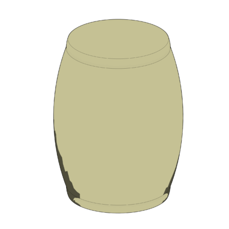 Banquinho com Assento Oval e Plano