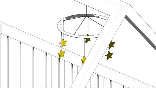 Berço com Móbile Estrela Casinha - Image 5