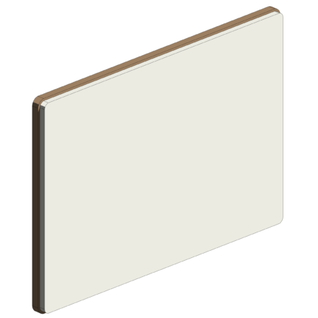 Cabeceira Liso Branco com Madeira Externa