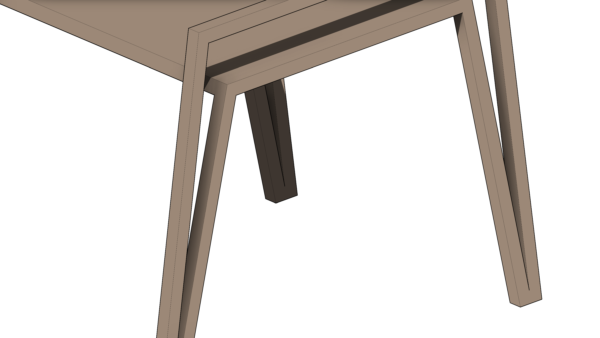 Cadeira de Madeira com Braço em Forma 2D - Image 5