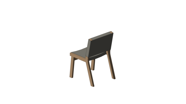 Cadeira de Material Neutro com Detalhes em Madeira - Image 3