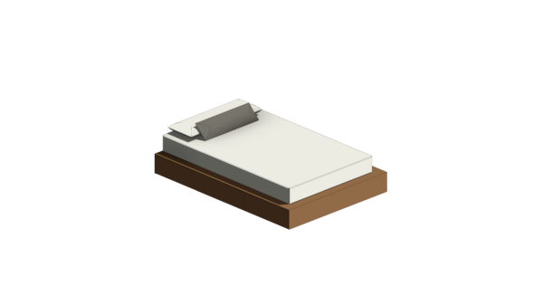 Cama com Base de Madeira e Três Gaveteiros - Image 2