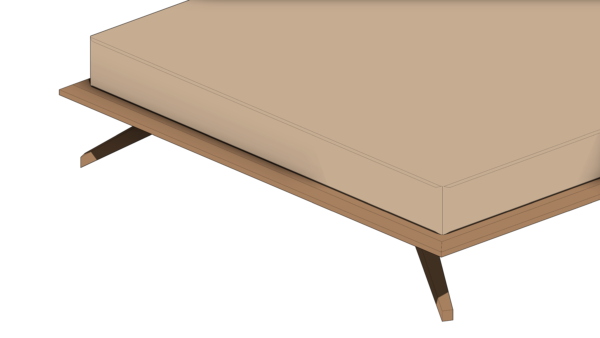 Cama com Base de Madeira, Pés Palito e Cabeceira Separada - Image 6