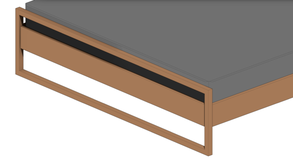 Cama com Base de Madeira Quadrada - Image 6