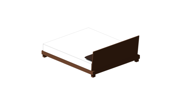 Cama com Base de Material de Madeira Escura e Cabeceira - Image 3