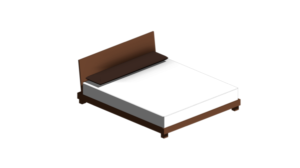 Cama com Base de Material de Madeira Escura e Cabeceira - Image 2