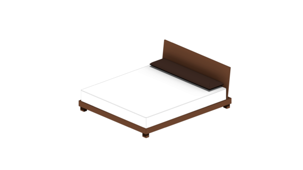 Cama com Base de Material de Madeira Escura e Cabeceira - Image 4
