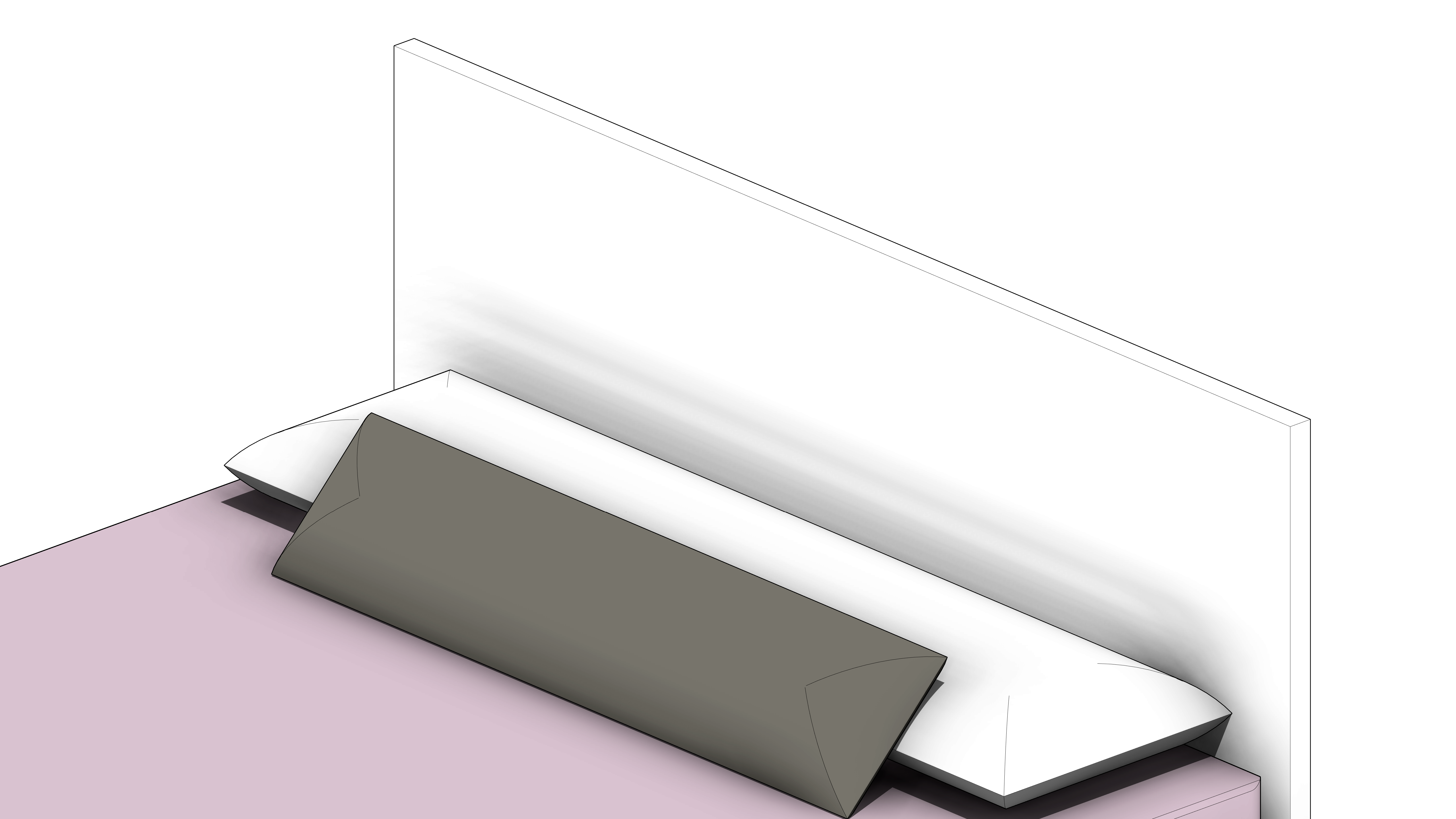 Cama Branca Básica com Cabeceira Rosa - Image 5