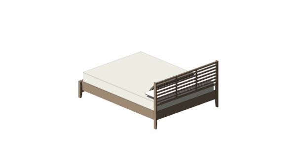 Cama com Cabeceira em Ripas Vazadas - Image 3