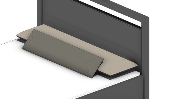 Cama com Cabeceira de Material Escuro - Image 5