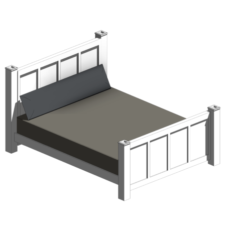 Cama de Casal Branca com Cabeceira