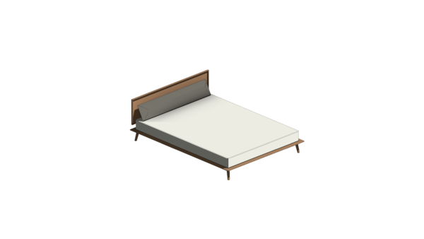 Cama de Casal com Base de Madeira e Cabeceira