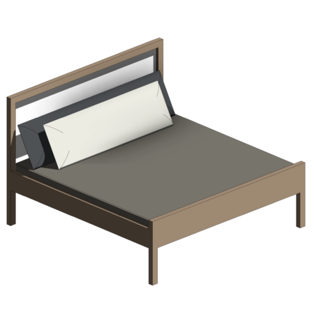 Cama de Madeira Clara com Cabeceira Moldurada