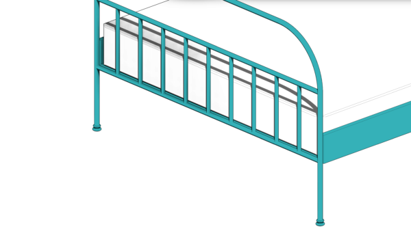 Cama de Metal Azul Única - Image 6