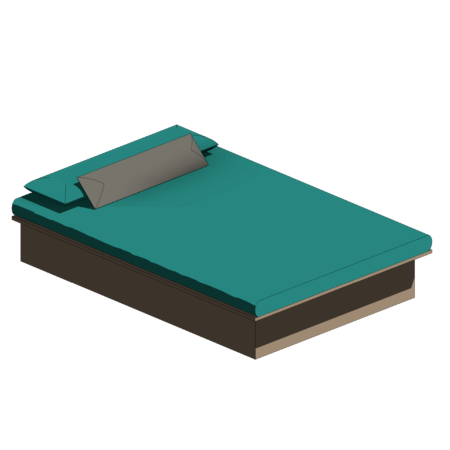 Cama Verde com Base de Madeira