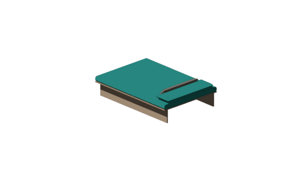 Cama Verde com Base de Madeira - Image 3