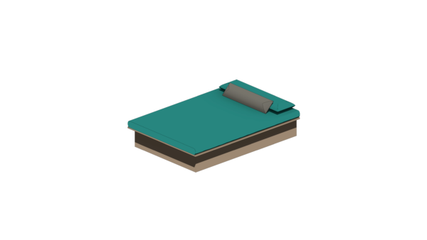 Cama Verde com Base de Madeira - Image 4