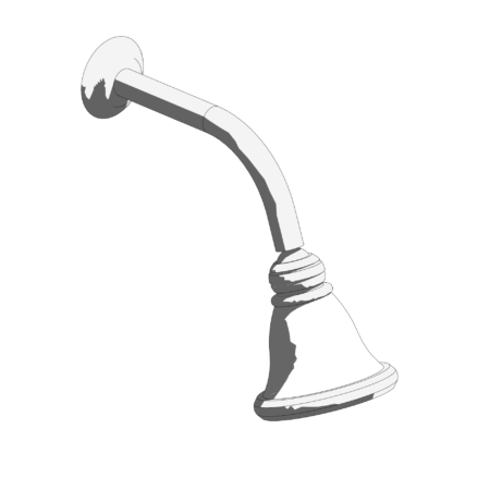Chuveiro com Tubo de Metal Pequeno