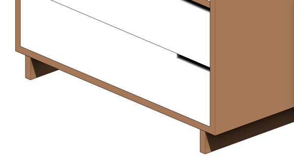 Cômoda de Material Branco com Madeira, Quatro Portas e Duas Gavetas - Image 6