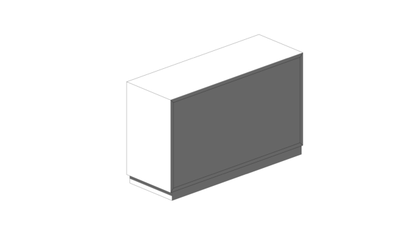 Cômoda de Material Branco com Puxadores de Madeira e Três Nichos - Image 4
