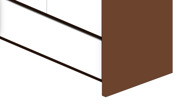 Cômoda de Material Branco com Madeira em Torno e Placas - Image 6