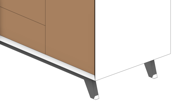 Cômoda de Material Branco e Madeira com Porta Lateral e Quatro Gavetas - Image 6