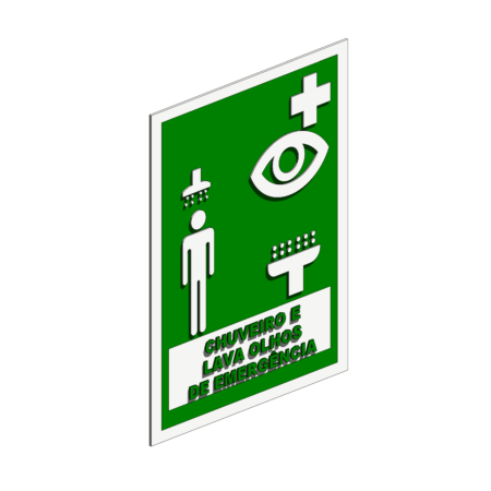 Placa de Chuveiro e Pia de Lava-Olhos