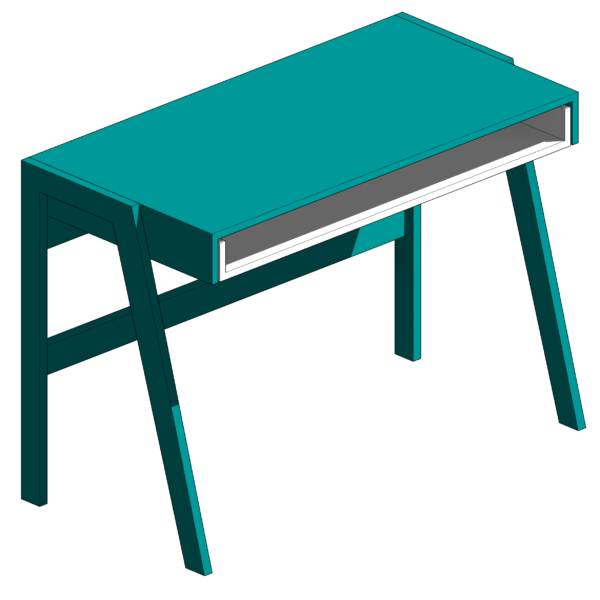 Escrivaninha Modelo Cavalete Verde com Espaço para Teclado