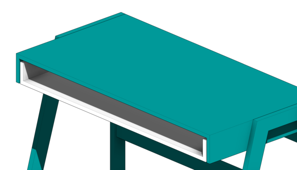 Escrivaninha Modelo Cavalete Verde com Espaço para Teclado - Image 5