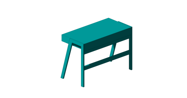 Escrivaninha Modelo Cavalete Verde com Espaço para Teclado - Image 4
