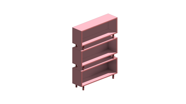 Estante Rosa com Três Compartimentos - Image 2