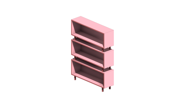 Estante Rosa com Três Compartimentos - Image 3