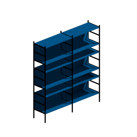 Estante Simétrica Azul Grande