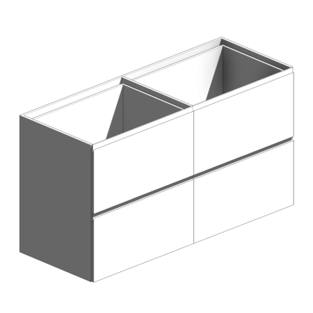 Gabinete Branco com Quatro Gavetas