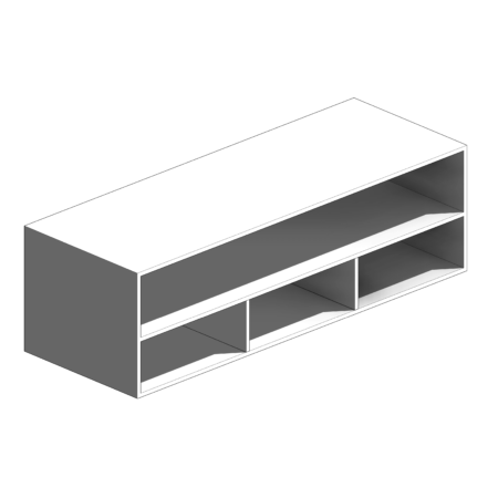 Gabinete de Material Branco com Prateleiras Vazadas