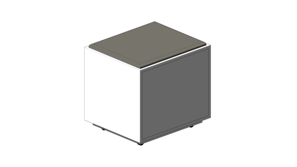 Gaveteiro Dois em Um Branco com Almofada para Assento - Image 3