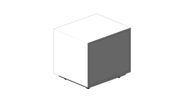 Gaveteiro de Material Branco Fixo - Image 3