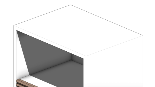 Mesa de Cabeceira Branca com Gaveta Única Ripada e Base Fixa - Image 5