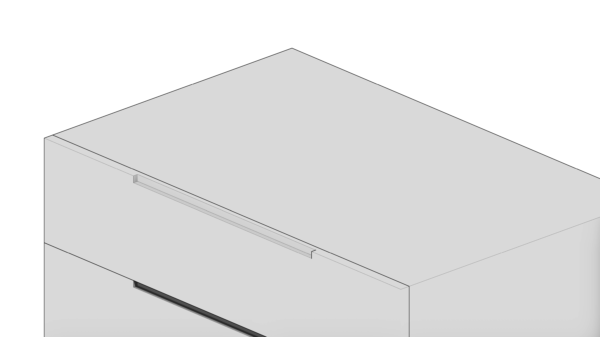 Mesa de Cabeceira Branca com Três Gavetas e Base Vazada - Image 5