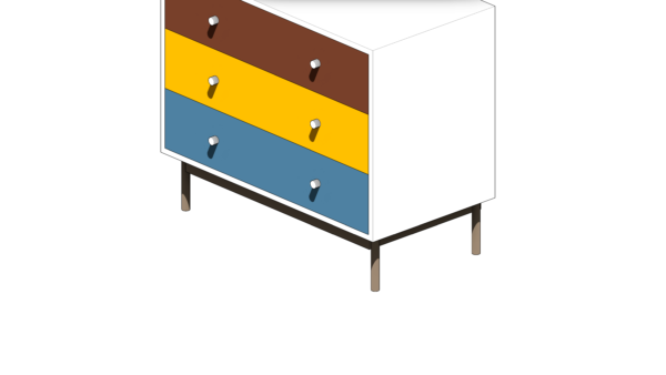 Mesa de Cabeceira com Gavetas em Cores Primárias - Image 6