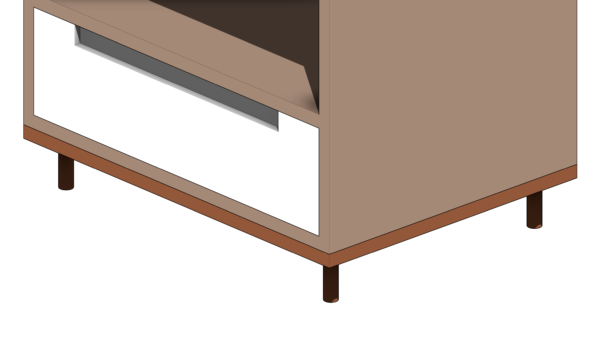Mesa de Cabeceira em Madeira com Base em Palito - Image 6