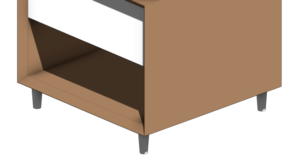 Mesa de Cabeceira em Madeira com Gaveta Única Superior - Image 6
