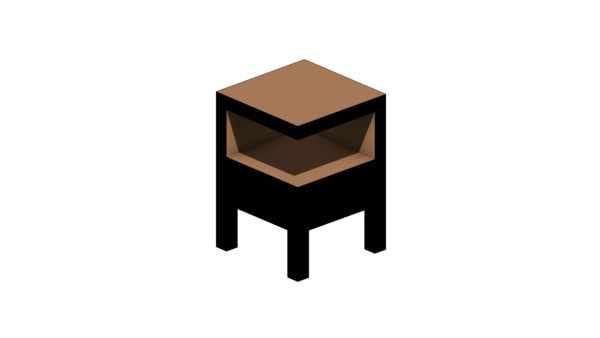 Mesa de Cabeceira para Apoio em Material Preto - Image 2