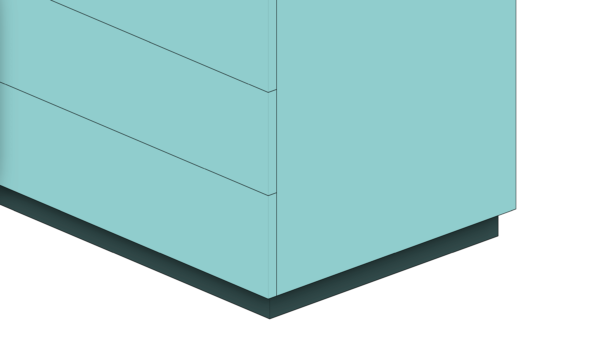 Mesa de Cabeceira Tiffany com Gaveta Tripla e Base Fixa - Image 6