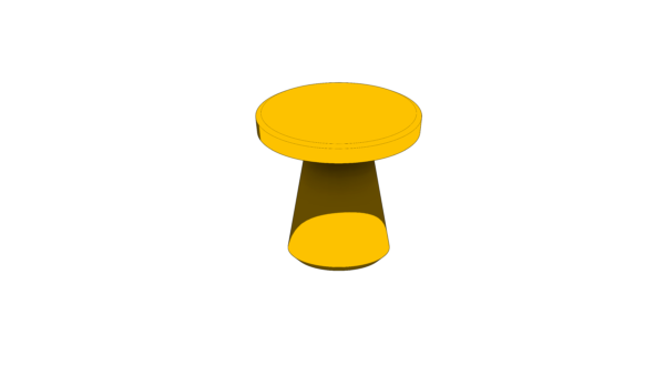 Mesa de Centro Circular Amarela - Image 2