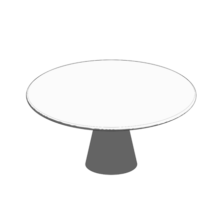 Mesa de Centro Circular Branca